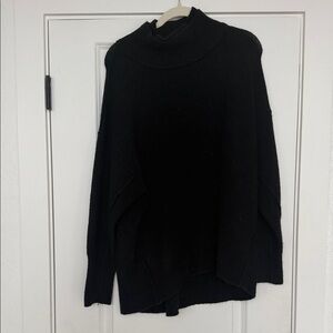 Free People Women's Black Turtleneck Sweater